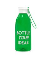 Vannflasker med trykk. Flott grøn tritan flaske.